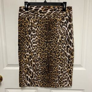 GRACE Leopard Print Pencil Skirt